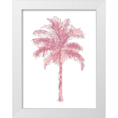 Palm Pink II White Modern Wood Framed Art Print by Blake, Madeline