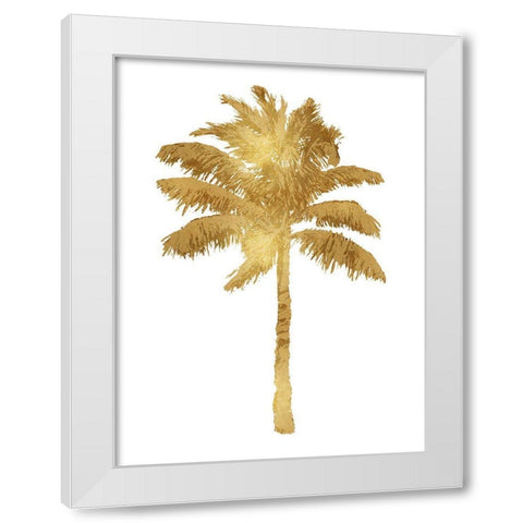 Palm Gold I White Modern Wood Framed Art Print by Blake, Madeline