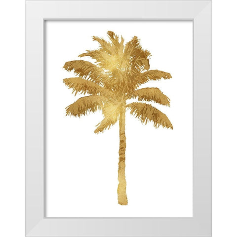 Palm Gold I White Modern Wood Framed Art Print by Blake, Madeline