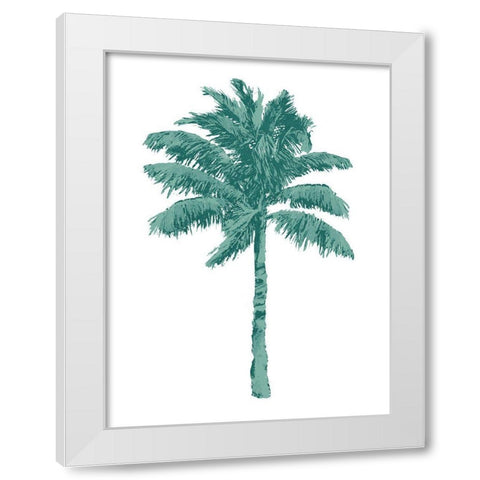 Palm Green I White Modern Wood Framed Art Print by Blake, Madeline