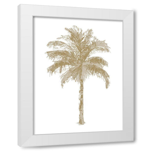 Palm Natural II White Modern Wood Framed Art Print by Blake, Madeline