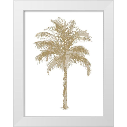 Palm Natural II White Modern Wood Framed Art Print by Blake, Madeline