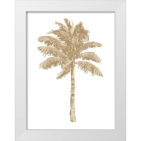 Palm Natural I White Modern Wood Framed Art Print by Blake, Madeline