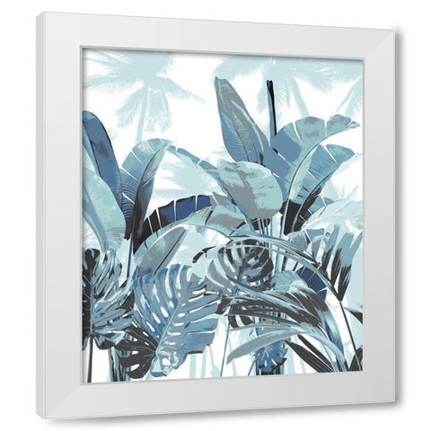 Palm Forest Blue II White Modern Wood Framed Art Print by Blake, Madeline