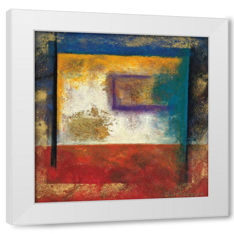 Interlude I White Modern Wood Framed Art Print by Roberts, Kati
