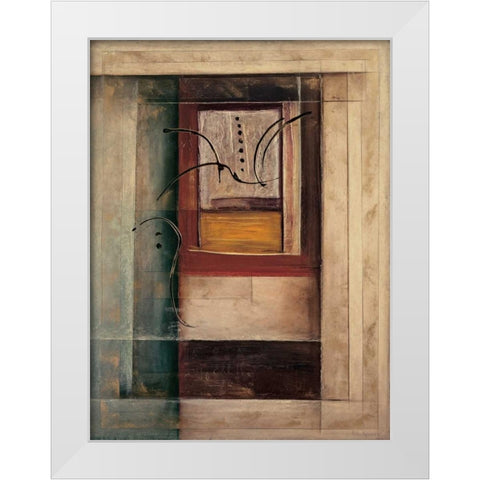 Morgan II White Modern Wood Framed Art Print by Roberts, Kati