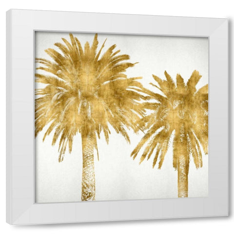 Palms In Gold IV White Modern Wood Framed Art Print by Bennett, Kate