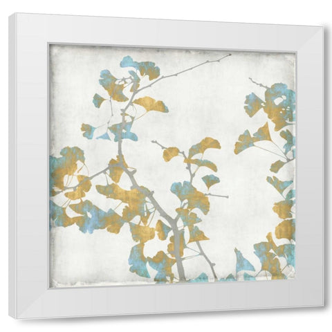 Ginko Branches II White Modern Wood Framed Art Print by Bennett, Kate