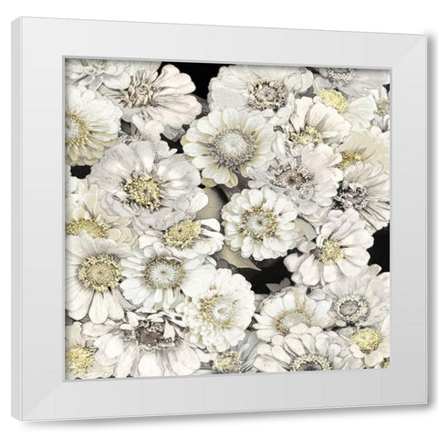 Floral Abundance in Ivory White Modern Wood Framed Art Print by Bennett, Kate