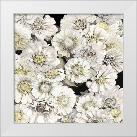 Floral Abundance in Ivory White Modern Wood Framed Art Print by Bennett, Kate