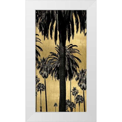 Palms with Gold II White Modern Wood Framed Art Print by Bennett, Kate