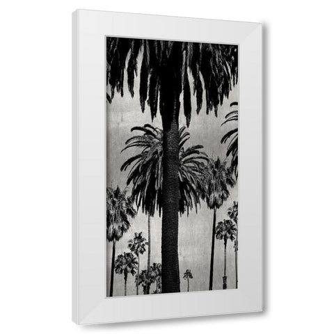 Palms with Silver I White Modern Wood Framed Art Print by Bennett, Kate