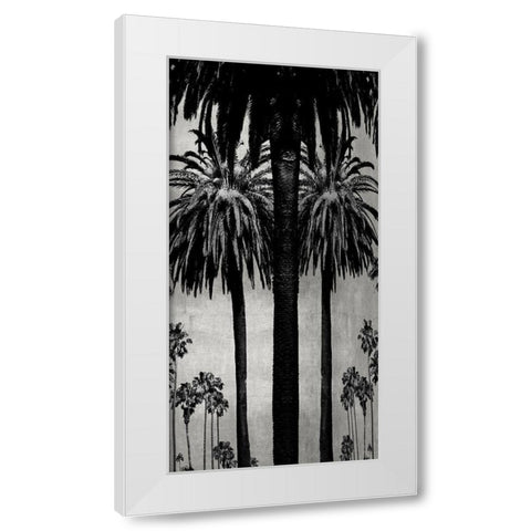 Palms with Silver II White Modern Wood Framed Art Print by Bennett, Kate