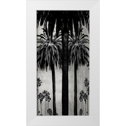 Palms with Silver II White Modern Wood Framed Art Print by Bennett, Kate
