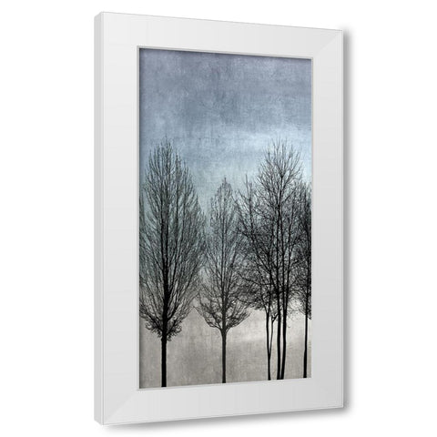 Tree Silhouette I White Modern Wood Framed Art Print by Bennett, Kate