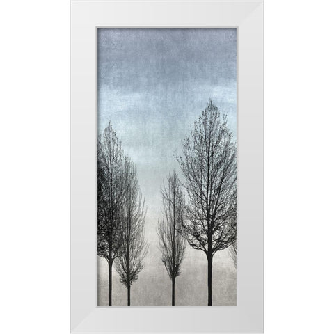Tree Silhouette II White Modern Wood Framed Art Print by Bennett, Kate