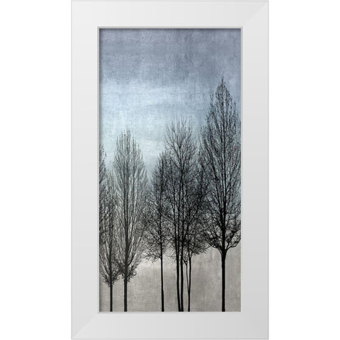 Tree Silhouette III White Modern Wood Framed Art Print by Bennett, Kate