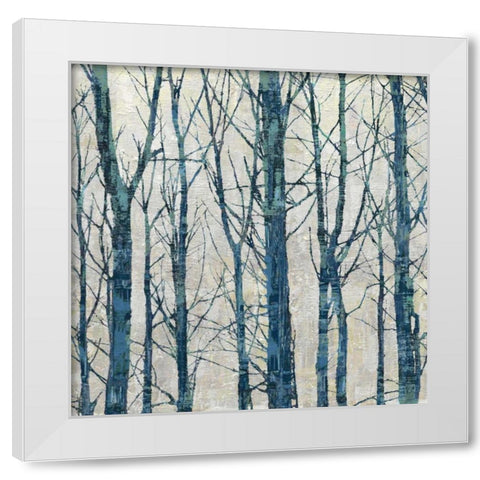 Through The Trees - Blue II White Modern Wood Framed Art Print by Webster, Kyle