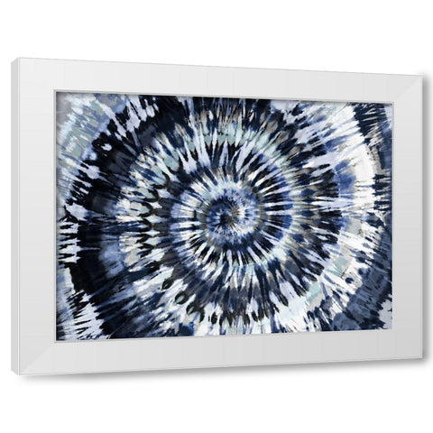 Tie Dye Indigo Blue White Modern Wood Framed Art Print by Kearns, Molly