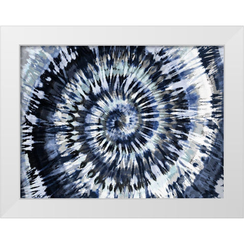 Tie Dye Indigo Blue White Modern Wood Framed Art Print by Kearns, Molly