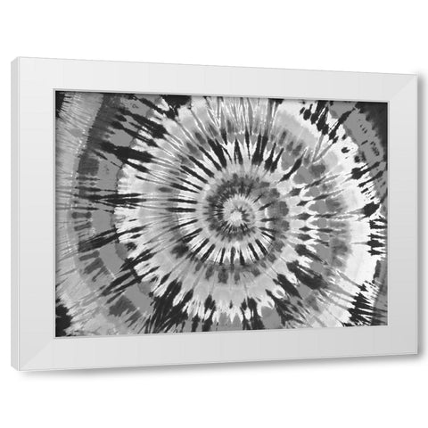 Tie Dye Black and White White Modern Wood Framed Art Print by Kearns, Molly