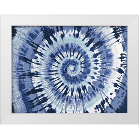 Tie Dye Blue White Modern Wood Framed Art Print by Kearns, Molly