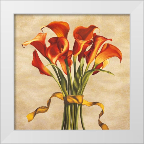 Bouquet ambra White Modern Wood Framed Art Print by Corradini, Lisa