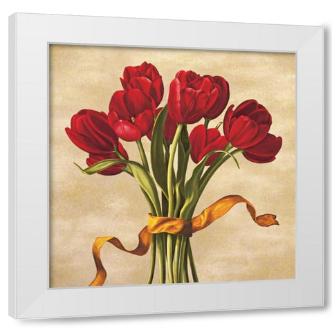 Bouquet rubino White Modern Wood Framed Art Print by Corradini, Lisa