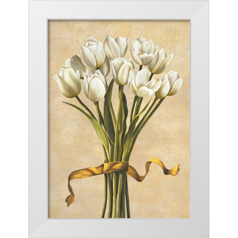 Bouquet candido White Modern Wood Framed Art Print by Corradini, Lisa