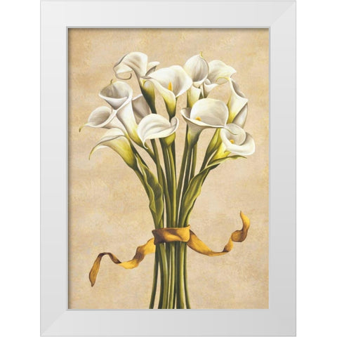 Bouquet bianco White Modern Wood Framed Art Print by Corradini, Lisa