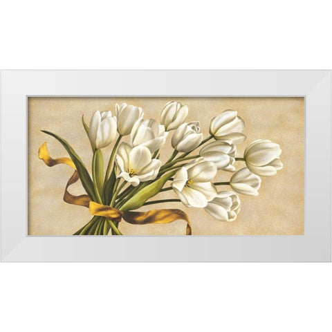 Bouquet perla White Modern Wood Framed Art Print by Corradini, Lisa