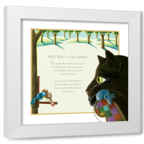 Best Seat in the House White Modern Wood Framed Art Print by Seeley, Laura