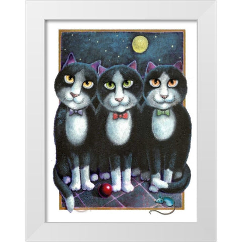 Boys Night Out White Modern Wood Framed Art Print by Seeley, Laura