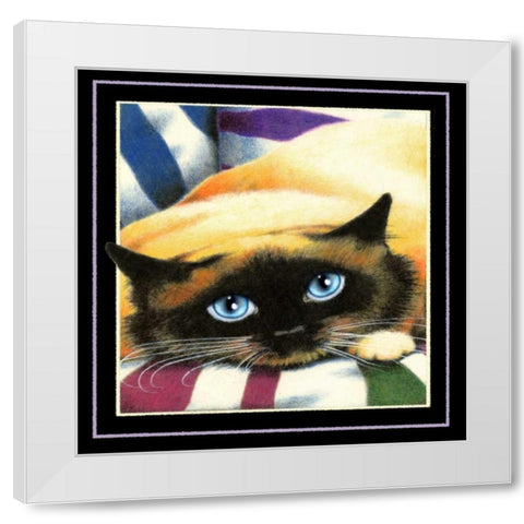 Crossroads (Black) White Modern Wood Framed Art Print by Seeley, Laura