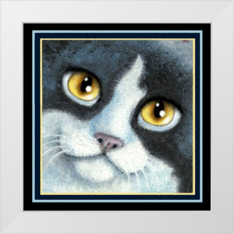 Dinner and a Movie (Detail Yel White Modern Wood Framed Art Print by Seeley, Laura