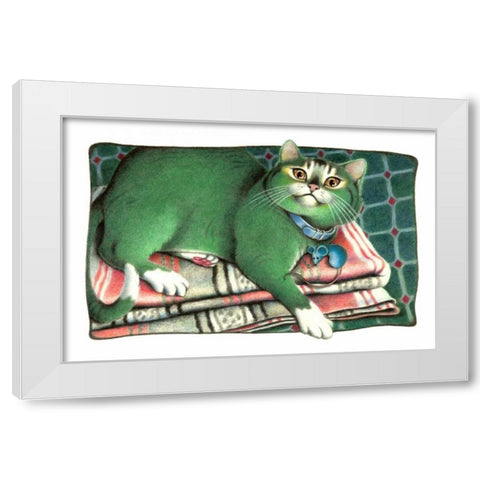 Emerald Queen (with Mouse) White Modern Wood Framed Art Print by Seeley, Laura