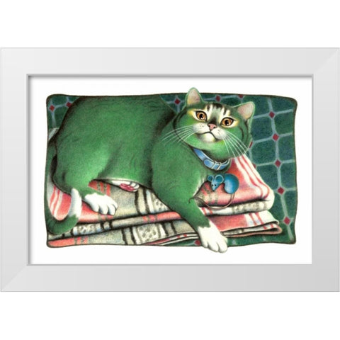 Emerald Queen (with Mouse) White Modern Wood Framed Art Print by Seeley, Laura