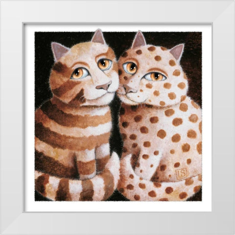First Date (Copper) White Modern Wood Framed Art Print by Seeley, Laura
