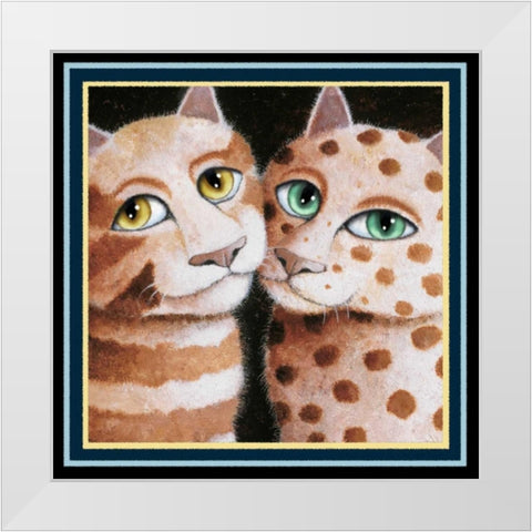 First Date (Detail) White Modern Wood Framed Art Print by Seeley, Laura