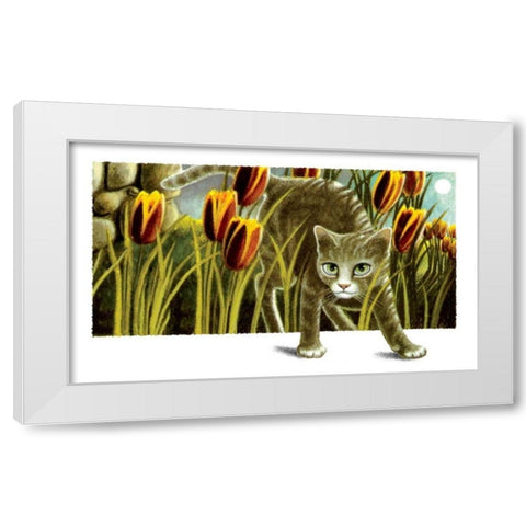 King of the Jungle White Modern Wood Framed Art Print by Seeley, Laura