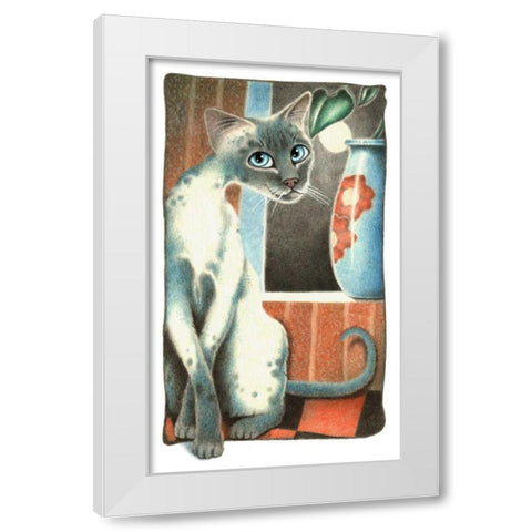 Moonlight sonata-Rectangular White Modern Wood Framed Art Print by Seeley, Laura