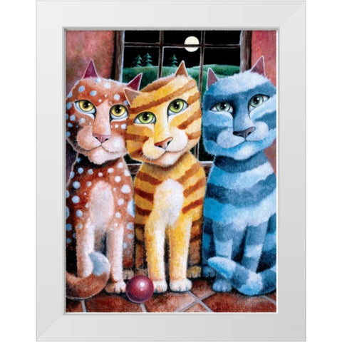 Party Night White Modern Wood Framed Art Print by Seeley, Laura