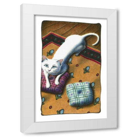 Pillow Talk White Modern Wood Framed Art Print by Seeley, Laura