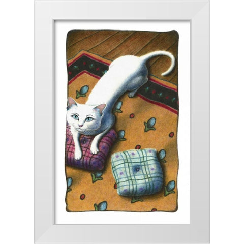 Pillow Talk White Modern Wood Framed Art Print by Seeley, Laura