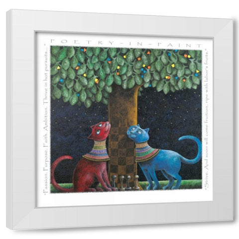 Labors Fruits-Poetry in Paint White Modern Wood Framed Art Print by Seeley, Laura