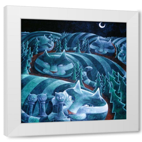 Solo Tryst-Poetry in Paint White Modern Wood Framed Art Print by Seeley, Laura