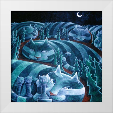 Solo Tryst-Poetry in Paint White Modern Wood Framed Art Print by Seeley, Laura