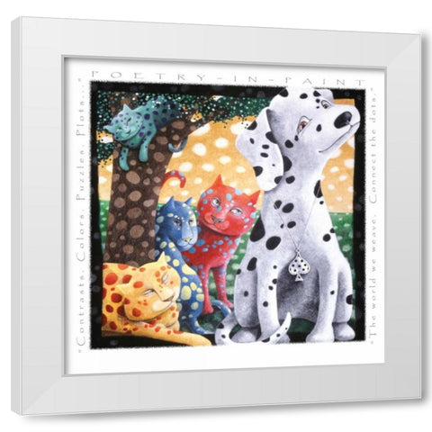 The World We Weave-Poetry in P White Modern Wood Framed Art Print by Seeley, Laura