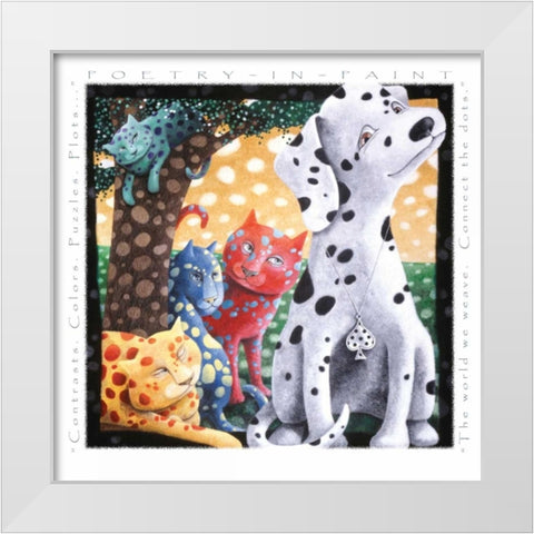 The World We Weave-Poetry in P White Modern Wood Framed Art Print by Seeley, Laura