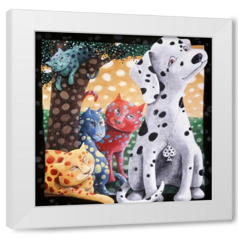 The World We Weave White Modern Wood Framed Art Print by Seeley, Laura